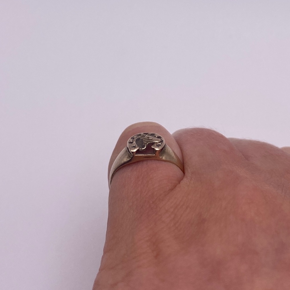 10k yellow gold Horseshoe ring - Picture 11 of 11